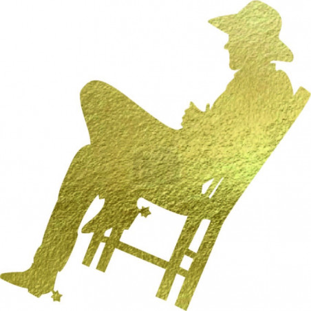 Elegancki drewniany obrazek na ścianę - KOWBOJ | SENTOP