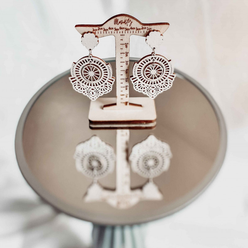 Drewniane kolczyki wiszące AVENTIS - MONATY |...