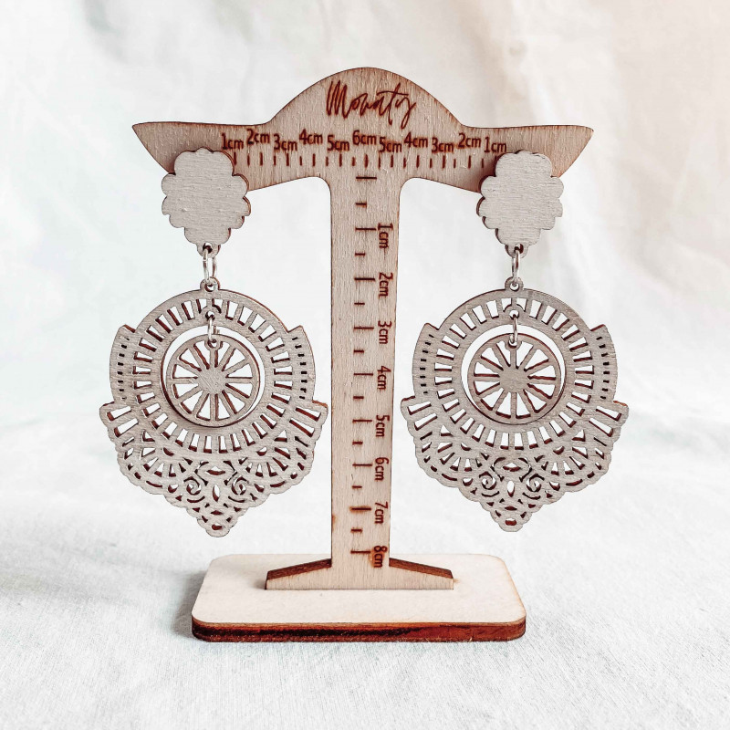 Drewniane kolczyki wiszące AVENTIS - MONATY |...