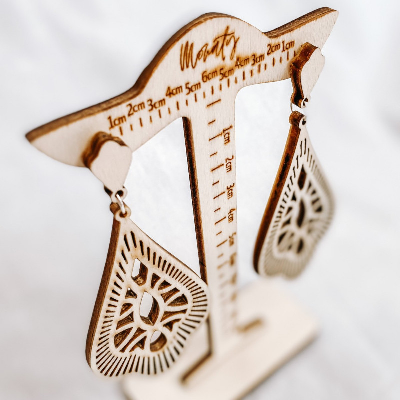 Drewniane wiszące kolczyki VALERY - MONATY |...