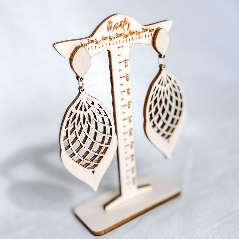 Drewniane naturalny kolczyki wiszące...