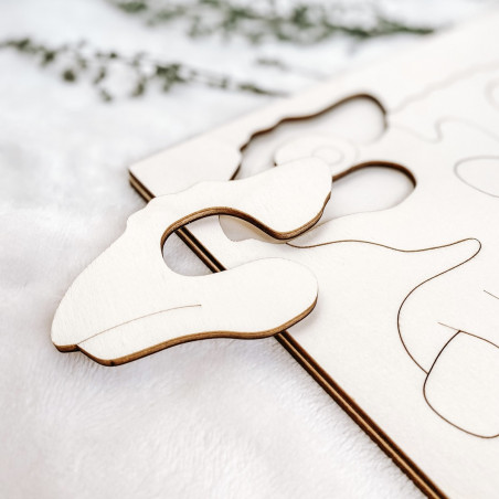 Drewniana wkładka montessori dla dzieci - KAMELEON | SENTOP