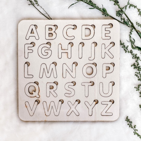 Drewniana wkładka montessori dla dzieci - ALFABET | SENTOP