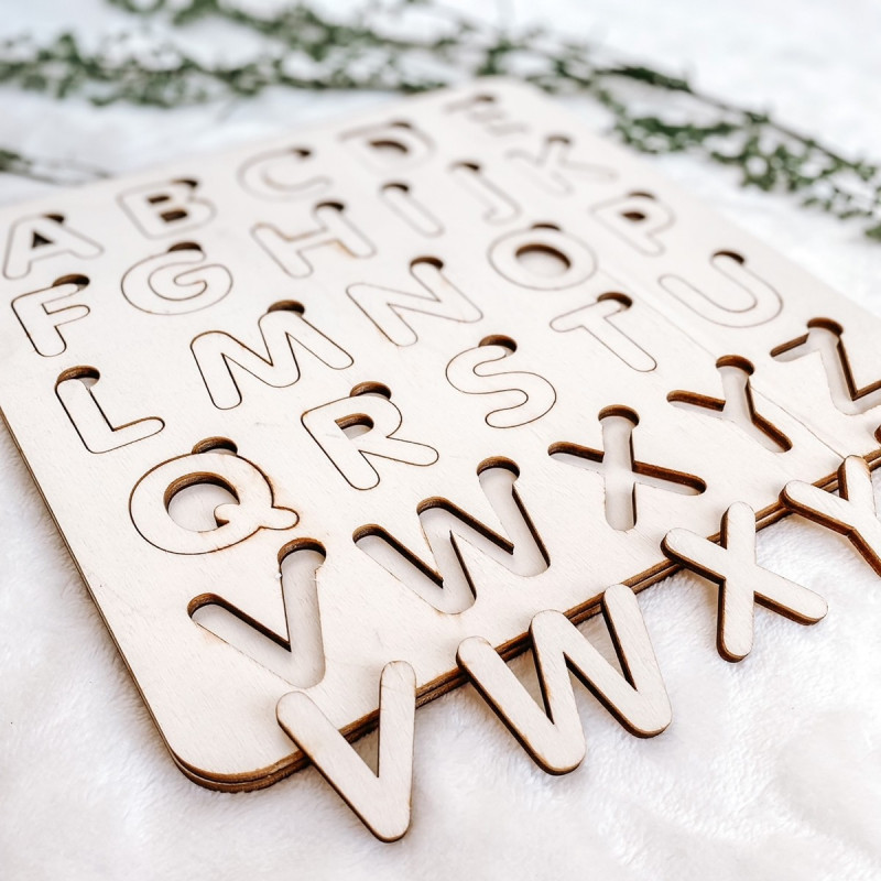 Drewniana wkładka montessori dla dzieci -...