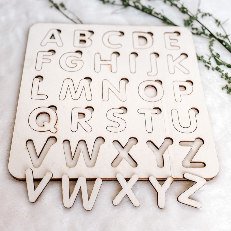 Drewniana wkładka montessori dla dzieci -...