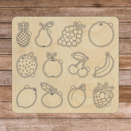 Wkład montessori drewniany dla dzieci - OWOC SENTOP