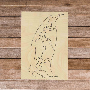 Drewniane puzzle edukacyjne Montessori - Pingwin | SENTOP... 2