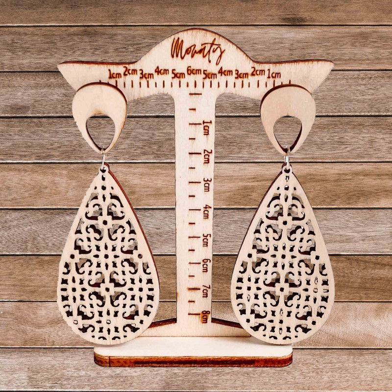 Drewniane wiszące kolczyki JULIEN - MONATY |...