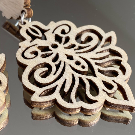 Monaty kolczyki z drewna Silente | SENTOP N009