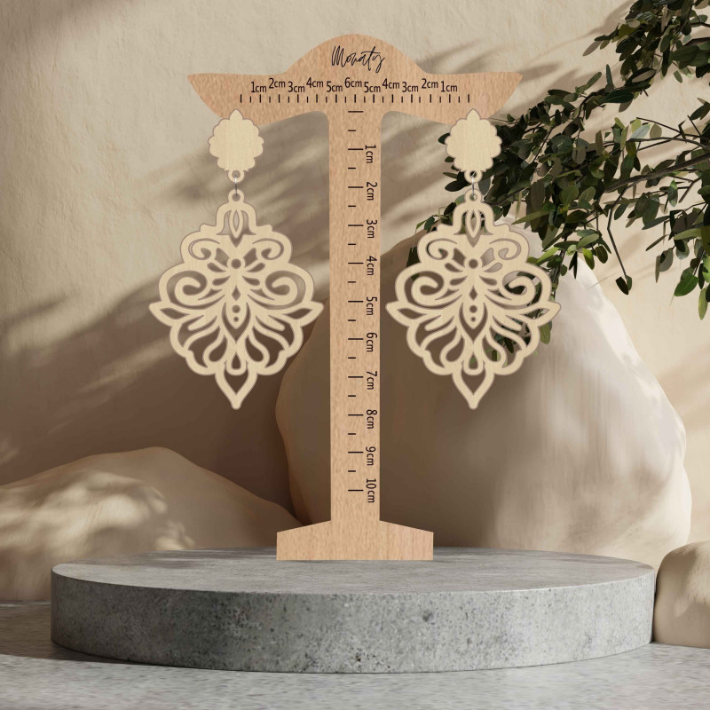 Monaty kolczyki z drewna Silente | SENTOP N009