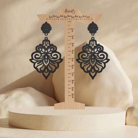 Monaty kolczyki z drewna Silente | SENTOP N009