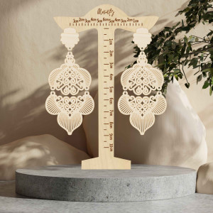 Monaty kolczyki z drewna Aurora | SENTOP N010 2