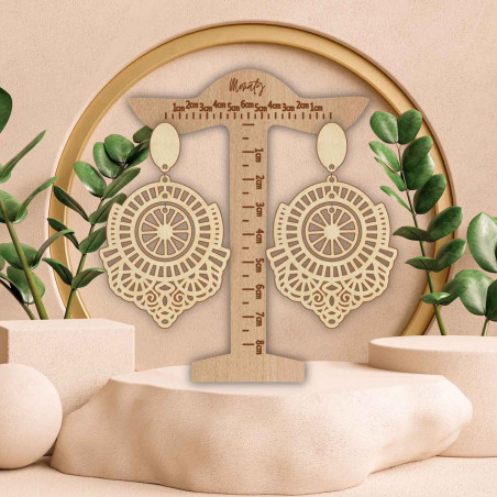 Drewniane kolczyki wiszące AVENTIS - MONATY | SENTOP