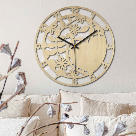 Drewniany zegar ścienny nature - ORTORIK