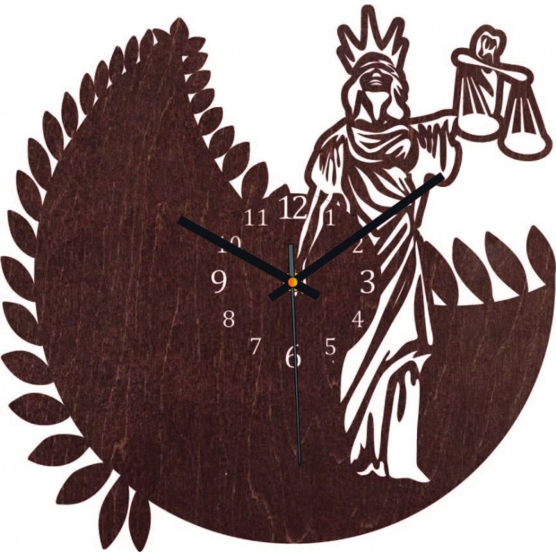 Zegar zodiaku - Waga - czarny i naturalny