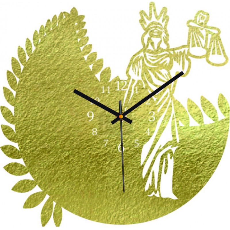 Zegarowy znak zodiaku - Waga - zarówno czarny,...