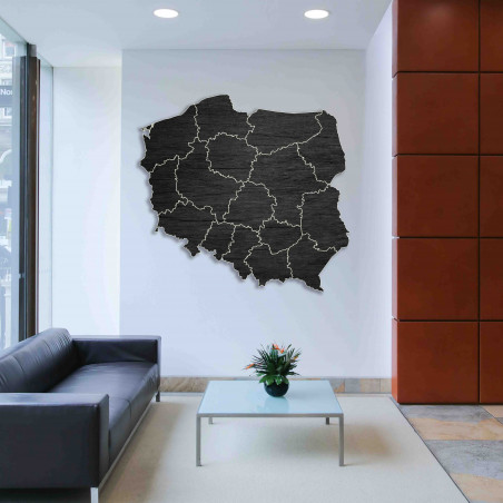 Drewniana mapa ścienna Rzeczpospolita Polska - 16 sztuk | SENTOP