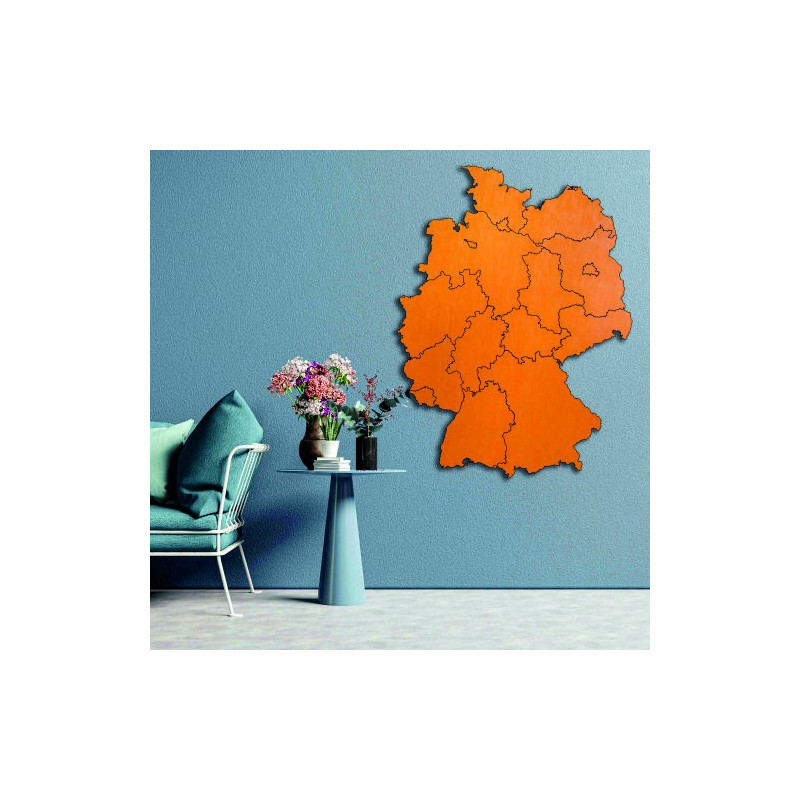 Drewniana mapa ścienna Niemiec - 16 elementów |...