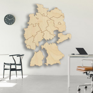 Drewniana mapa ścienna Niemcy - 16 sztuk | SENTOP 2