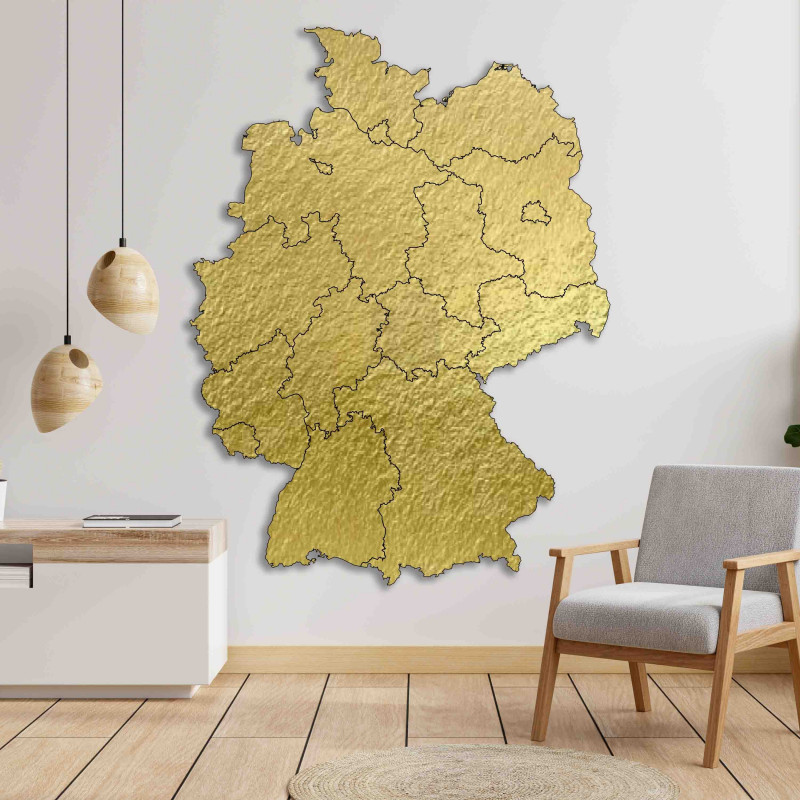 Drewniana mapa ścienna Niemcy - 16 sztuk | SENTOP