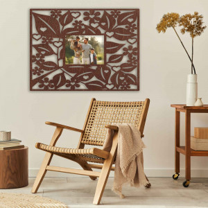 Drewniana ramka na zdjęcia na ścianę - prostokąt - do 60 x 80 cm