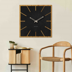 Duży zegar ścienny wykonany z HDF DUB - do 50 x 50 cm 2