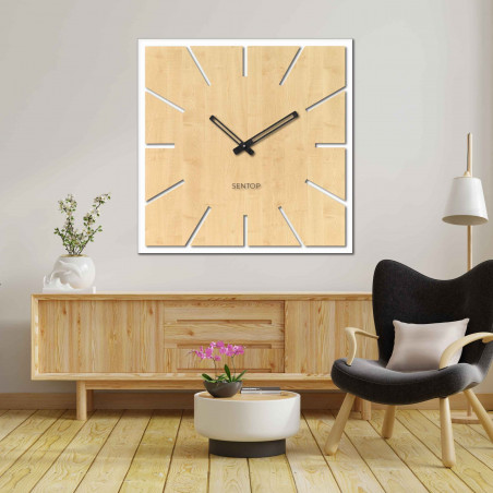 Drewniany zegar ścienny z płyty HDF KLON - do 50 x 50 cm | HDFK022
