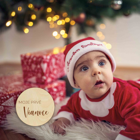 Drewniany kamień milowy - Moje pierwsze Boże Narodzenie 1 szt