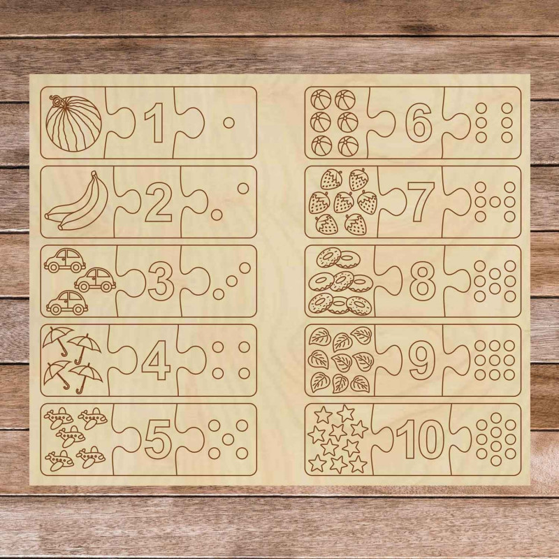 Drewniana układanka dla dzieci - Układanka...