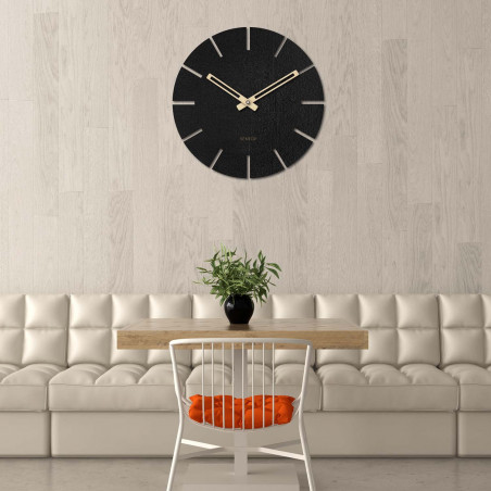 Okrągły zegar ścienny - Sentop | HDFK034 | drewniany