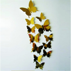 Dekoracyjne naklejki i etykiety, kolorowe naklejki i naklejki na ścianę, 3d kolorowych motyli w przedszkolu.