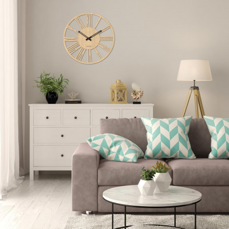 Nowoczesny drewniany zegar ścienny rzymski - 30 do 50 cm - ROMA