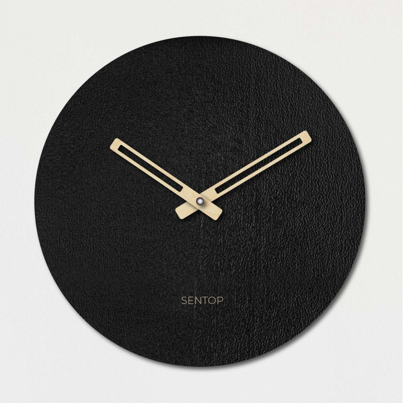 Minimalistyczny zegar ścienny - Sentop koło | HDFK037 | z drewna