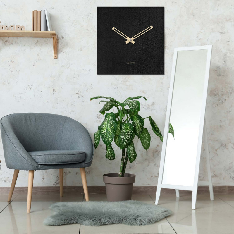 Minimalistyczny zegar ścienny - Sentop kwadrat...