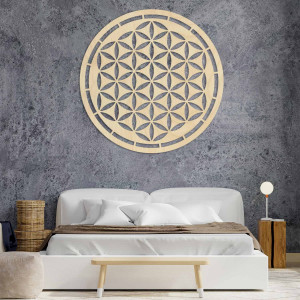 Mandala wykonana z drewna dekoracyjnego do malowania ścian ze sklejki HARMONY