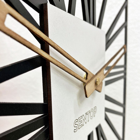 Drewniany zegar ścienny - Sentop | HDFK038 | dąb