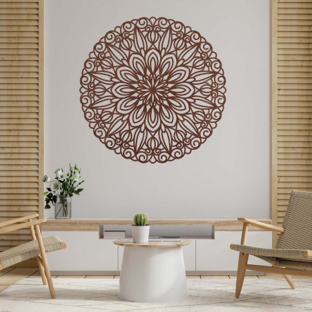 Elegancka drewniana mandala na ścianę - SOFIS