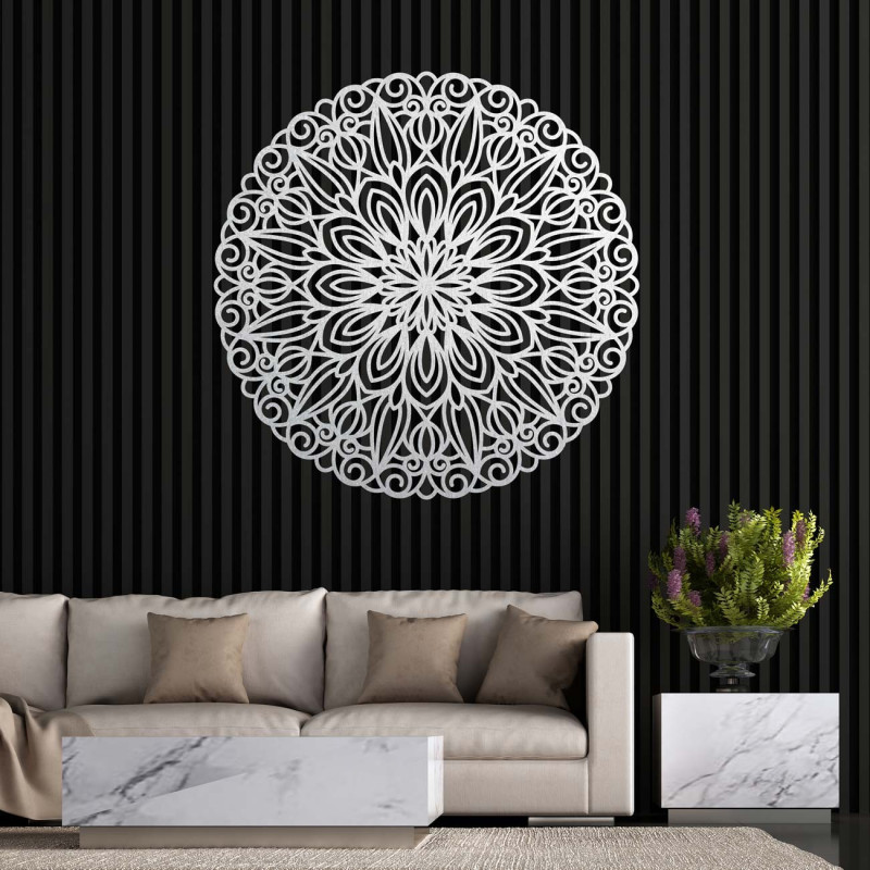 Elegancka drewniana mandala na ścianę - SOFIS