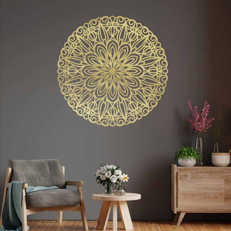 Elegancka drewniana mandala na ścianę - SOFIS
