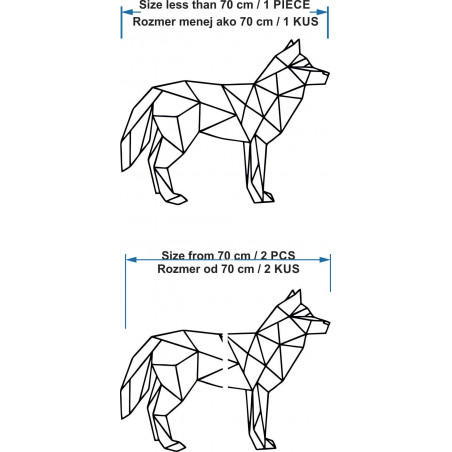 Geometryczny obraz ścienny wilk - LATA