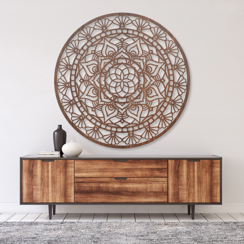 Drewniana Mandala Pokoju - Dekoracyjny Symbol Równowagi I SENTOP
