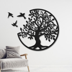 Wall decor Tree with Flying Birds I SENTOP