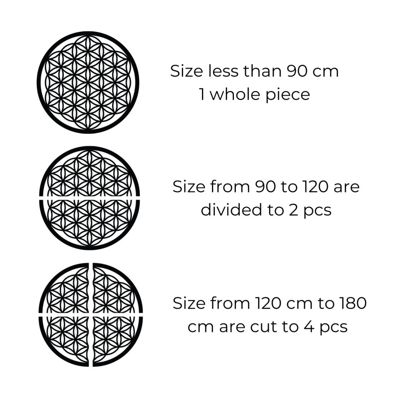 Drewniana mandala na ścianę Kwiat Życia - PERTON