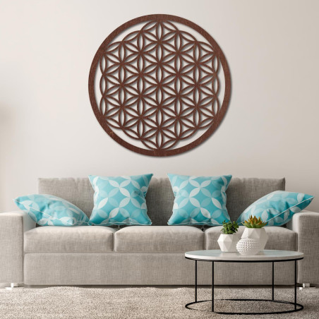 Drewniana dekoracja ścienna Kwiat Życia, mandala o świętej geometrii. Drewniana dekoracja ścienna Kwiat Życia, mandala o świętej geometrii.