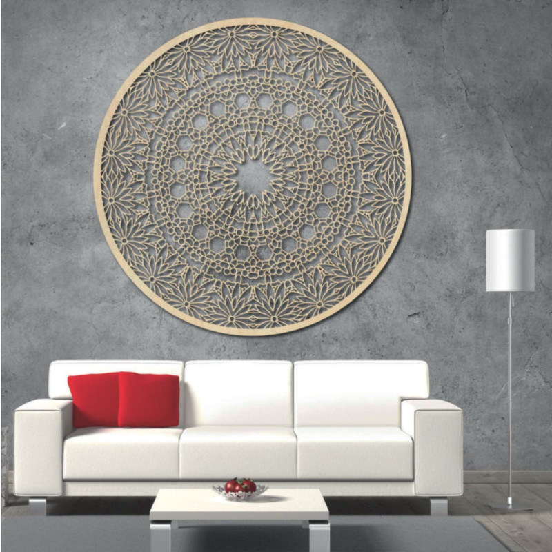 Drewniana mandala na ścianie - Poeta