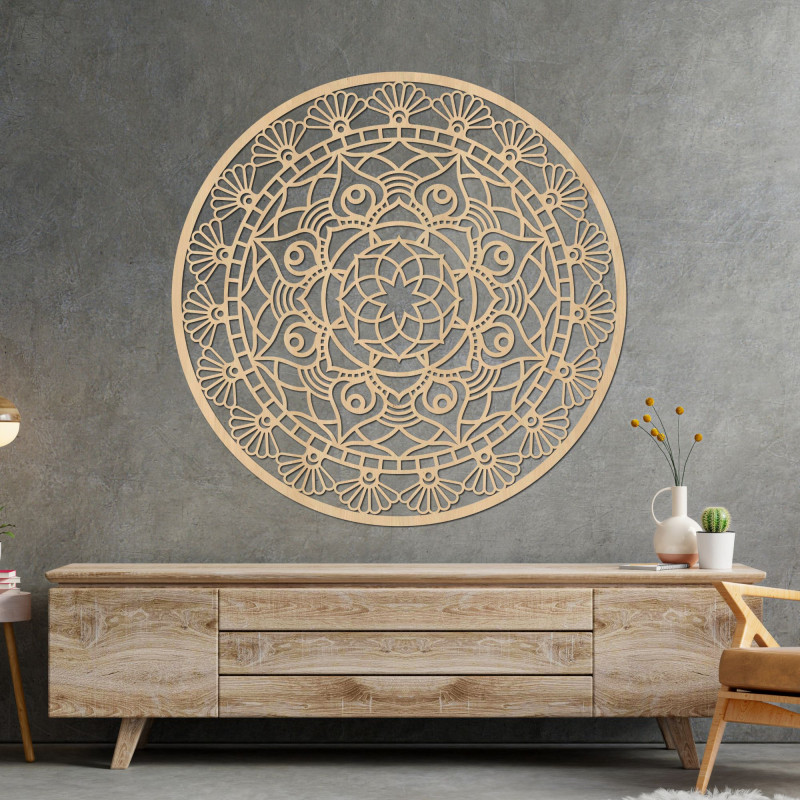 Rzeźbiona nowoczesna mandala kwiat życia - ZIBEZI