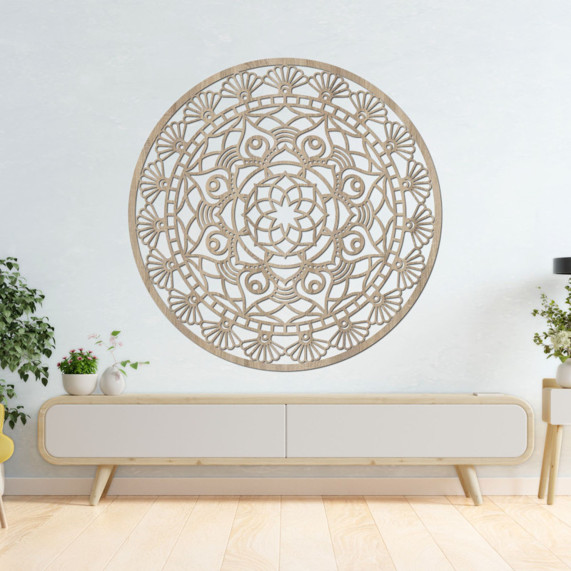 Rzeźbiona nowoczesna mandala kwiat życia - ZIBEZI