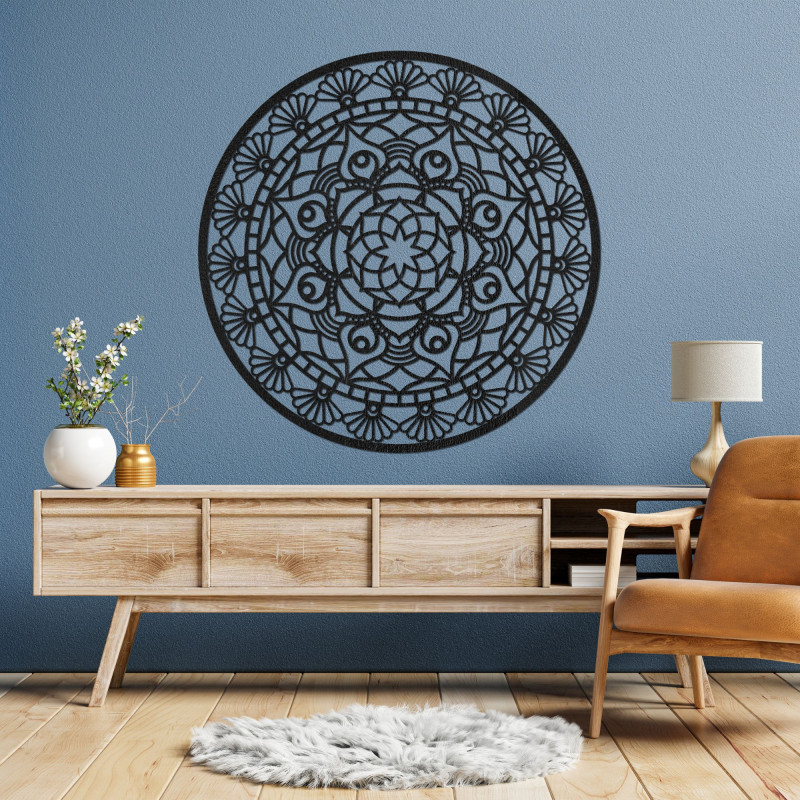 Rzeźbiona nowoczesna mandala kwiat życia - ZIBEZI