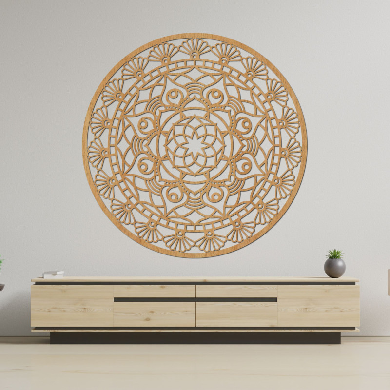 Rzeźbiona nowoczesna mandala kwiat życia - ZIBEZI