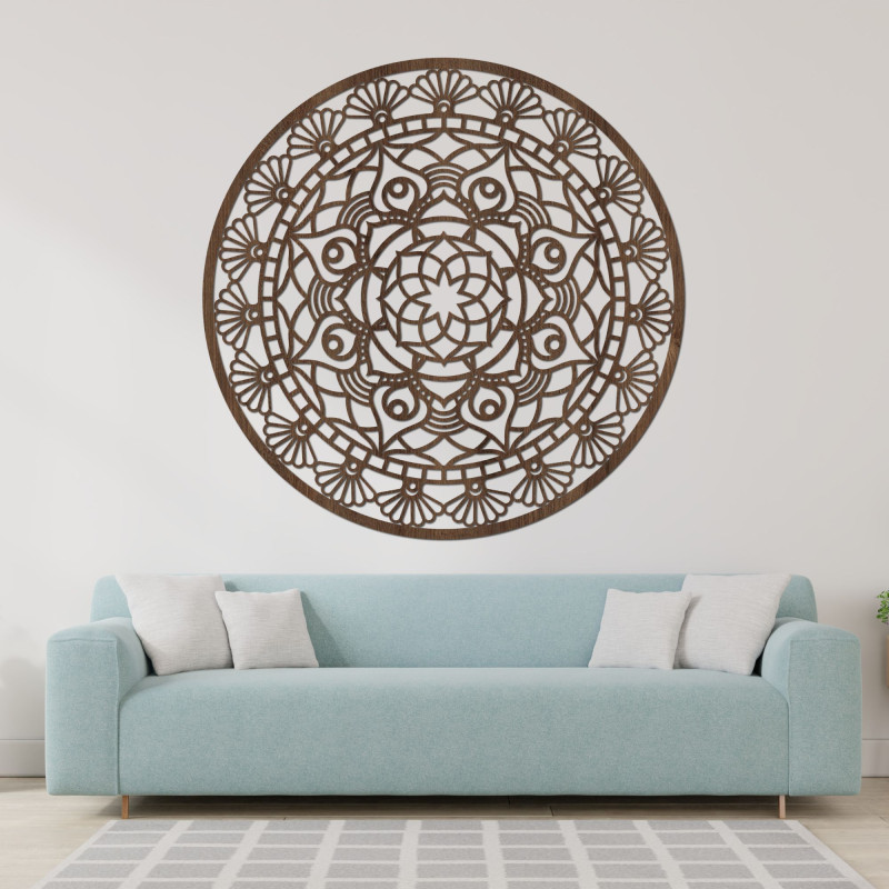 Rzeźbiona nowoczesna mandala kwiat życia - ZIBEZI